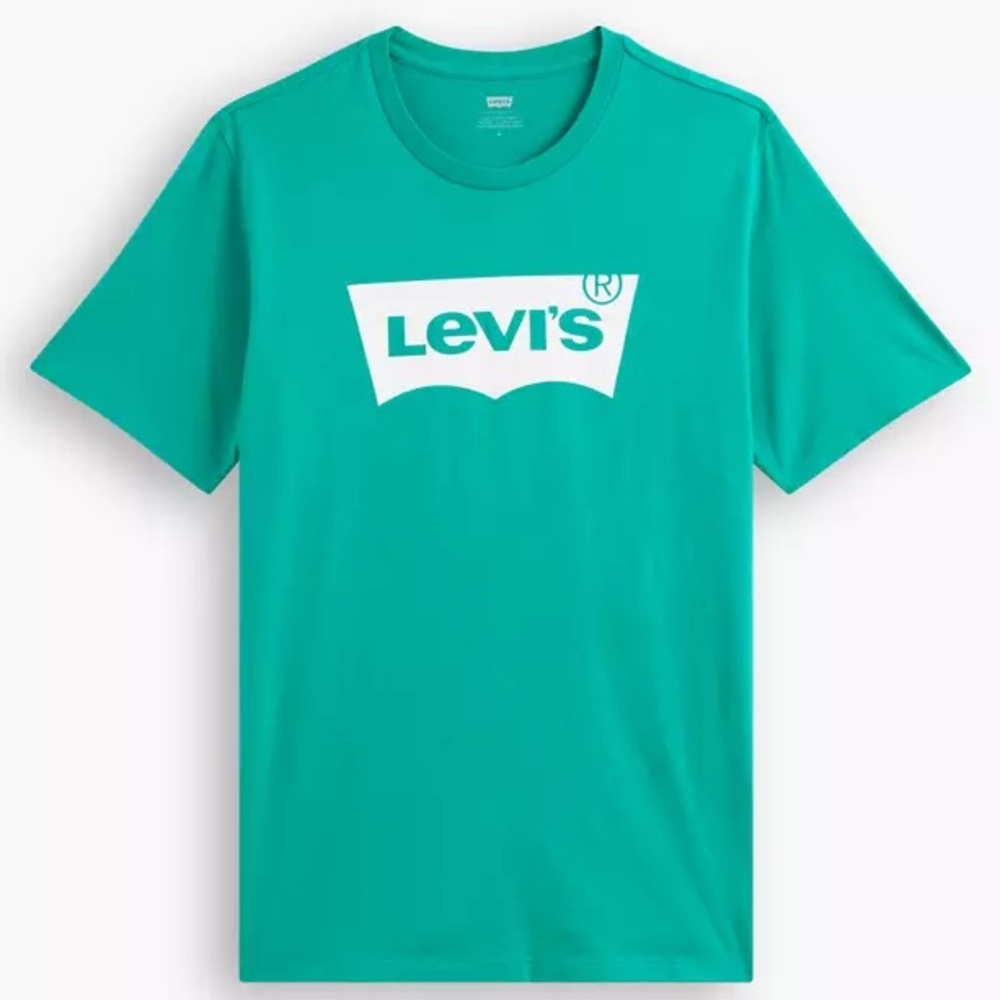 🐚🪼 2/15$ TOPS 🪼🐚  Levi's Men's Green Logo Crew Neck T-Shirt